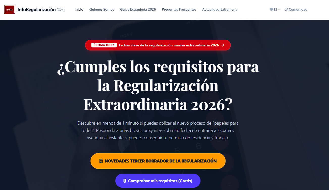 Info Regularización — Información legal